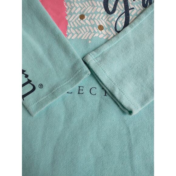 Simply Southern Sweater Womens Small Blue Knit Sarcastic Bird Long Sleeve Preppy - Picture 4 of 9